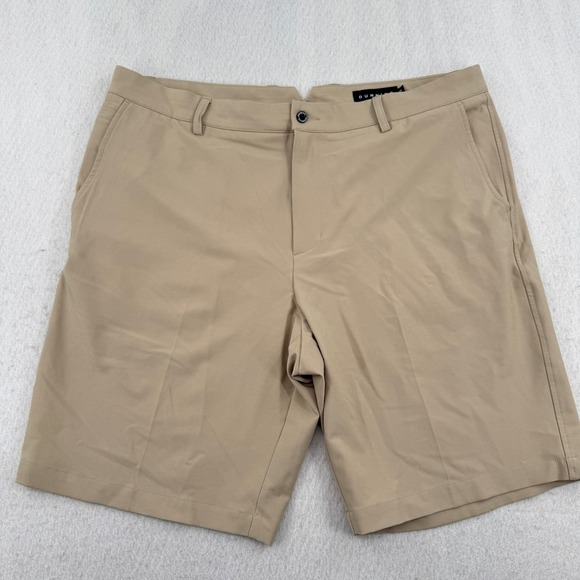 dunning Other - Dunning Golf Performance Shorts Mens 38 Khaki Tan Stretch Flat Front Athleisure